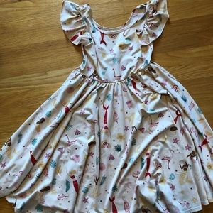 Dot Dot Smile, Ruffle sleeve, cool material, mermaids, size 8/10